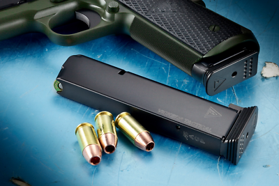 Wilson Combat .45 Full-Size 1911 Vickers Magazine 8-Round Steel Basepad - Black