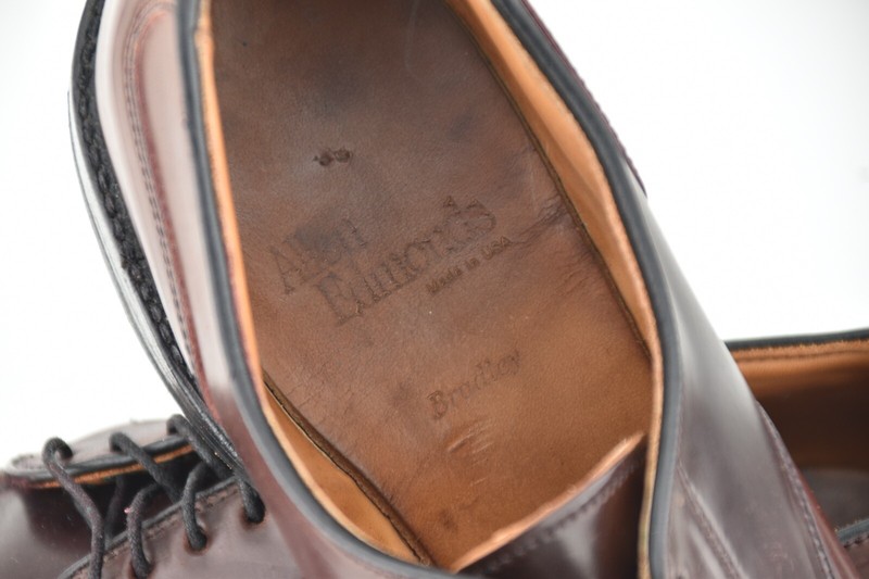 ALLEN EDMONDS 9C #8 SHELL CORDOVAN BRADLEY SPLIT TOE DRESS ALLEN EDMONDS 9C #8 SHELL CORDOVAN BRADLEY SPLIT TOE DRESS
