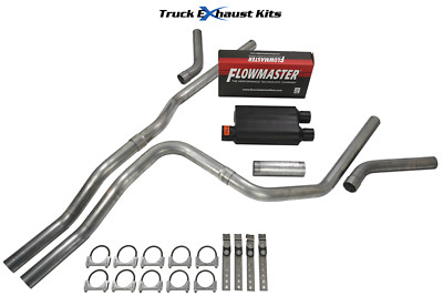 Chevy Suburban 2000-2006 2.5'' Dual Exhaust Kit C Exit Flowmaster Super 44