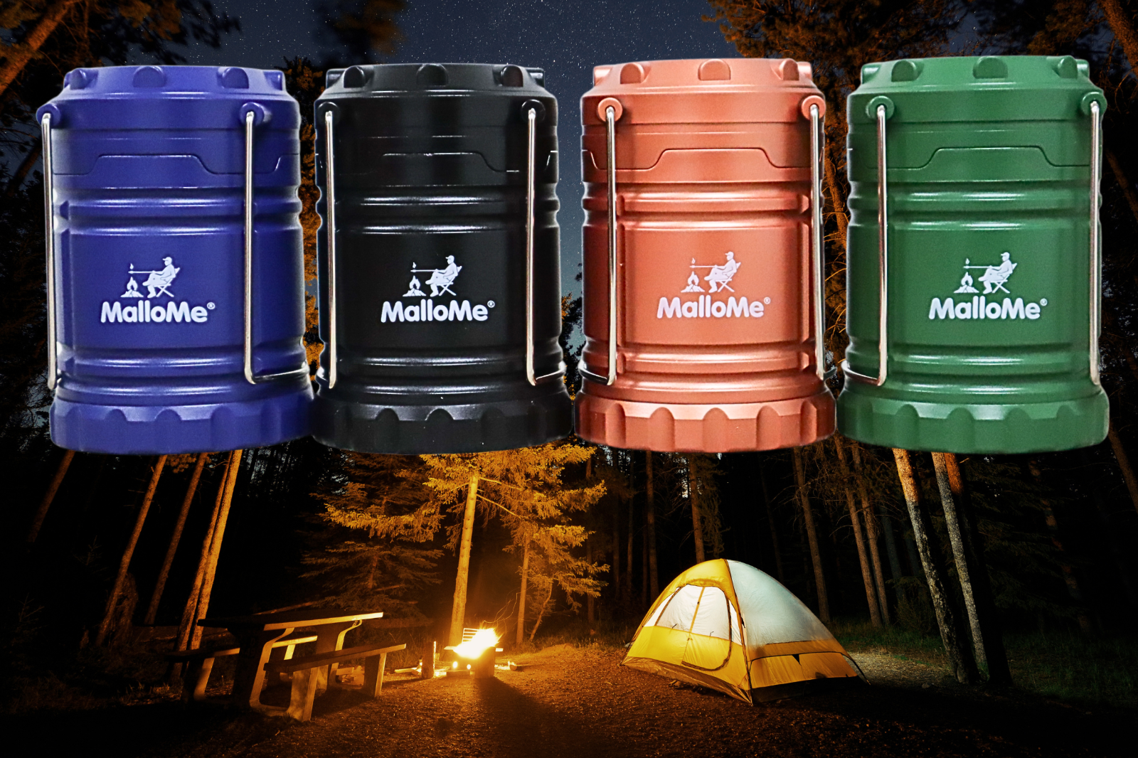 4 Pack 146 Lumens Battery Powered LED Portable Camp Tent Lamp Light Lanterns