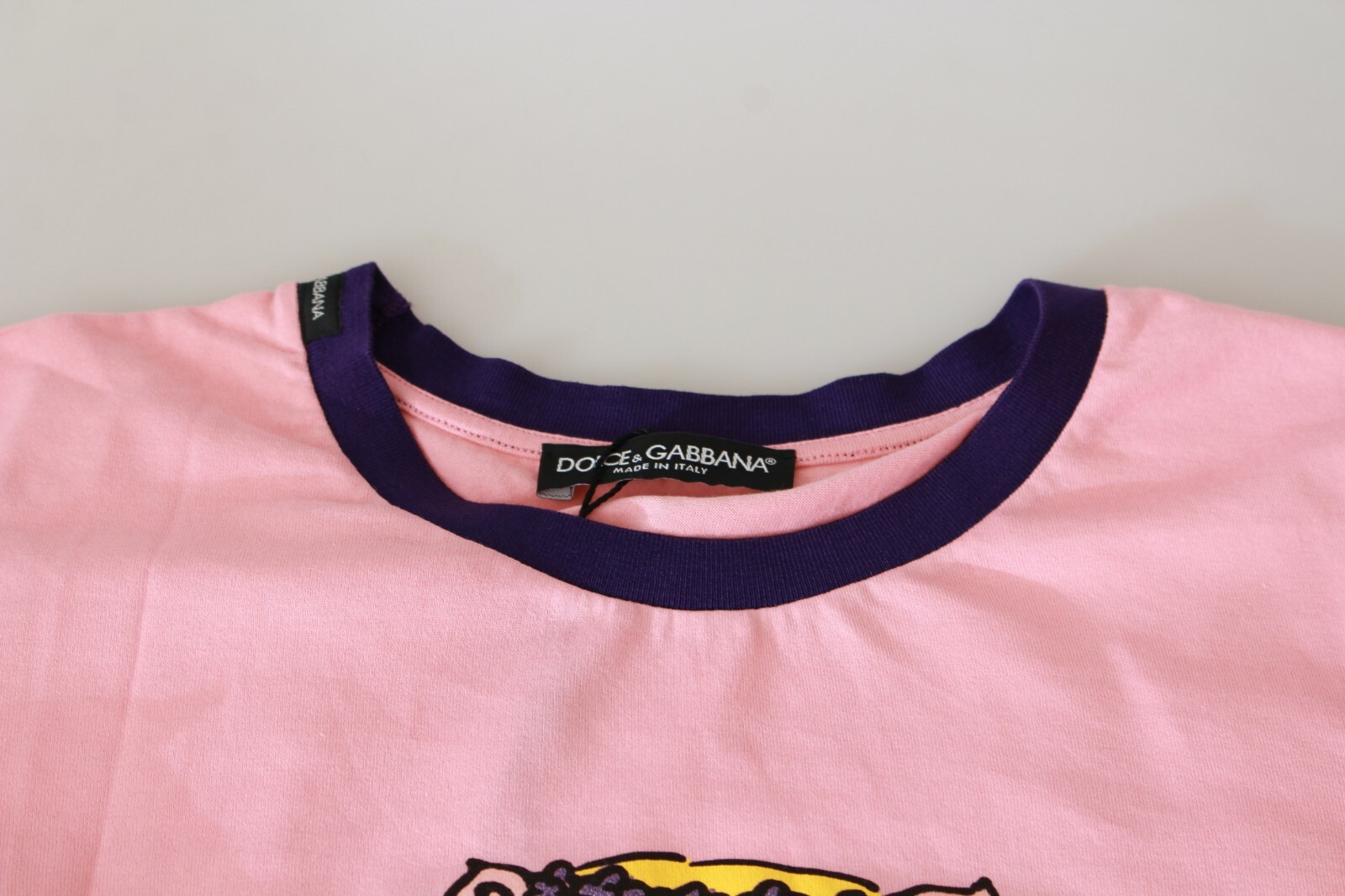 Pre-owned Dolce & Gabbana T-shirt Top Cotton Pink Year Of The Pig It38 / Us4 / Xs Rrp $400