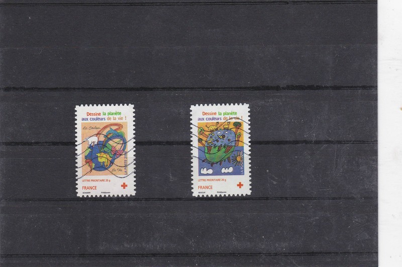 France 2008 Croix Rouge 2 Timbres Obliteres Yt 237 Et 238