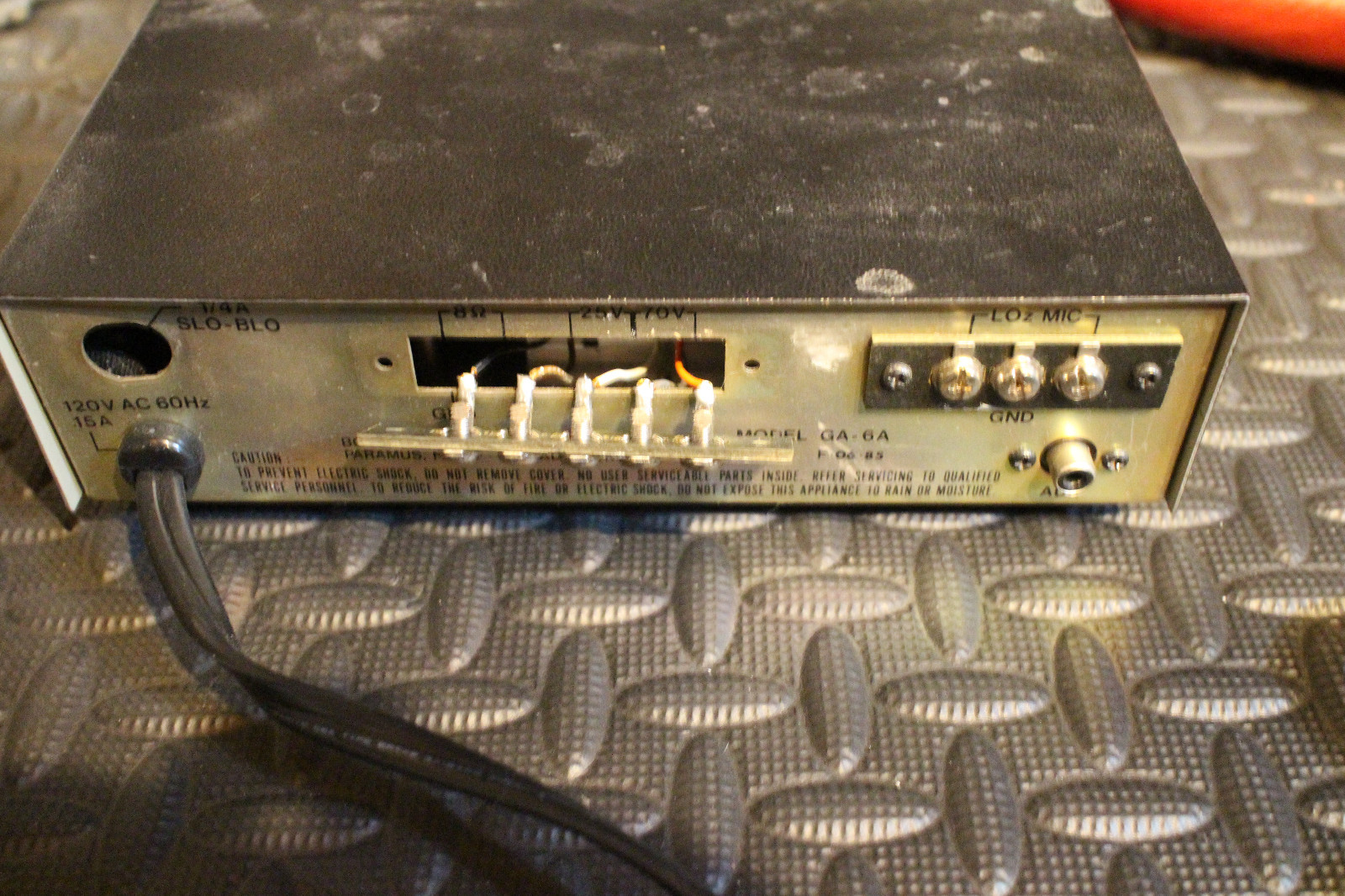 Bogen GA-6A Commercial Mic Audio Amplifier, bass guitar practice amp, mod modded