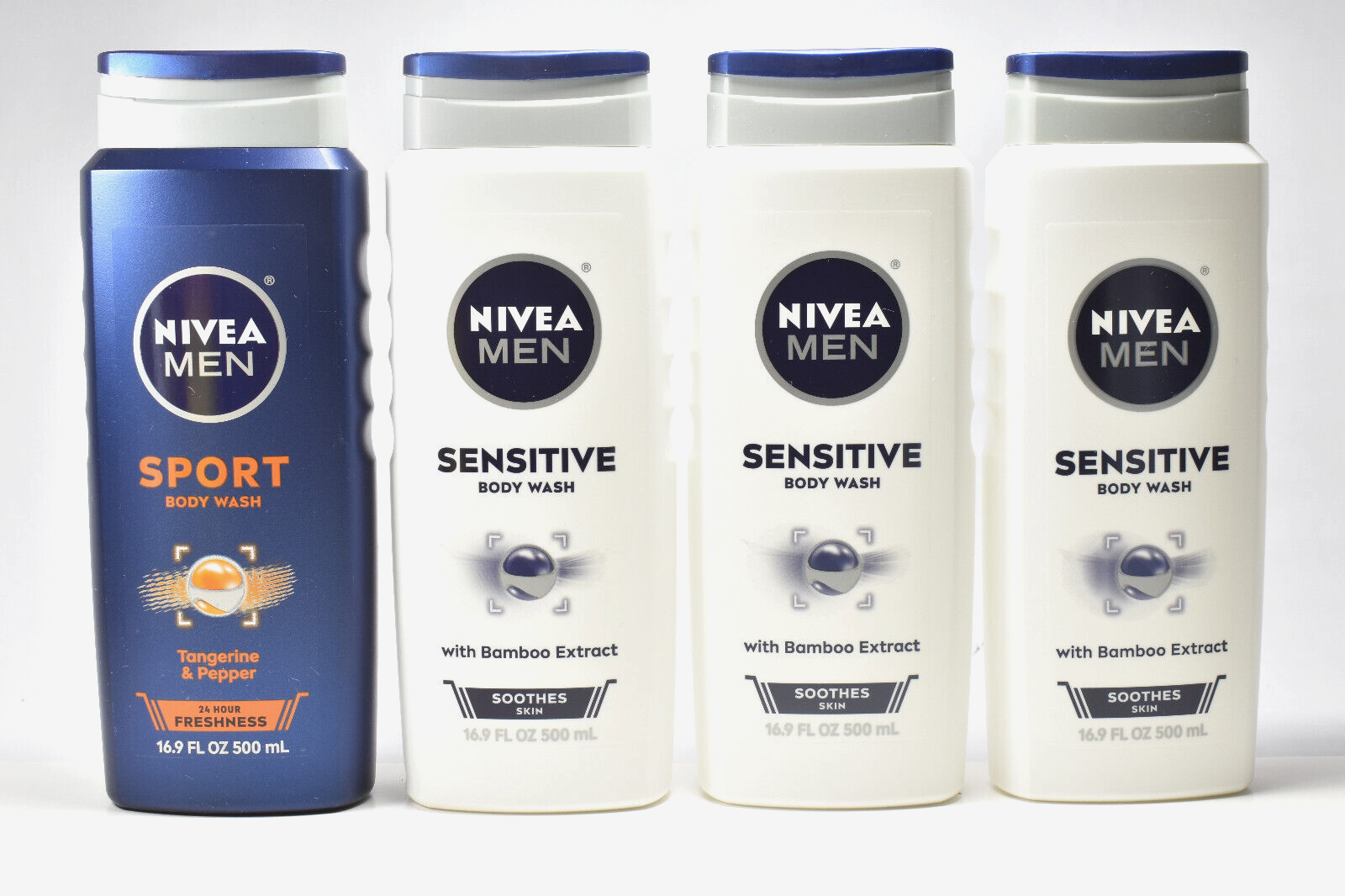 & 3 Sensitive Body Wash With Bamboo Extract 16.9oz
