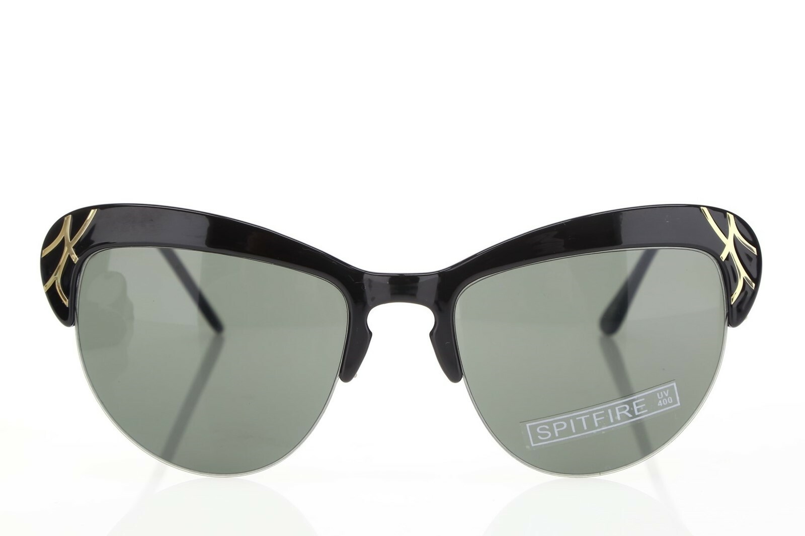 Spitfire England 158826 Cat Eyes Black/Gold Pro Wings Sunglasses 53 12 140