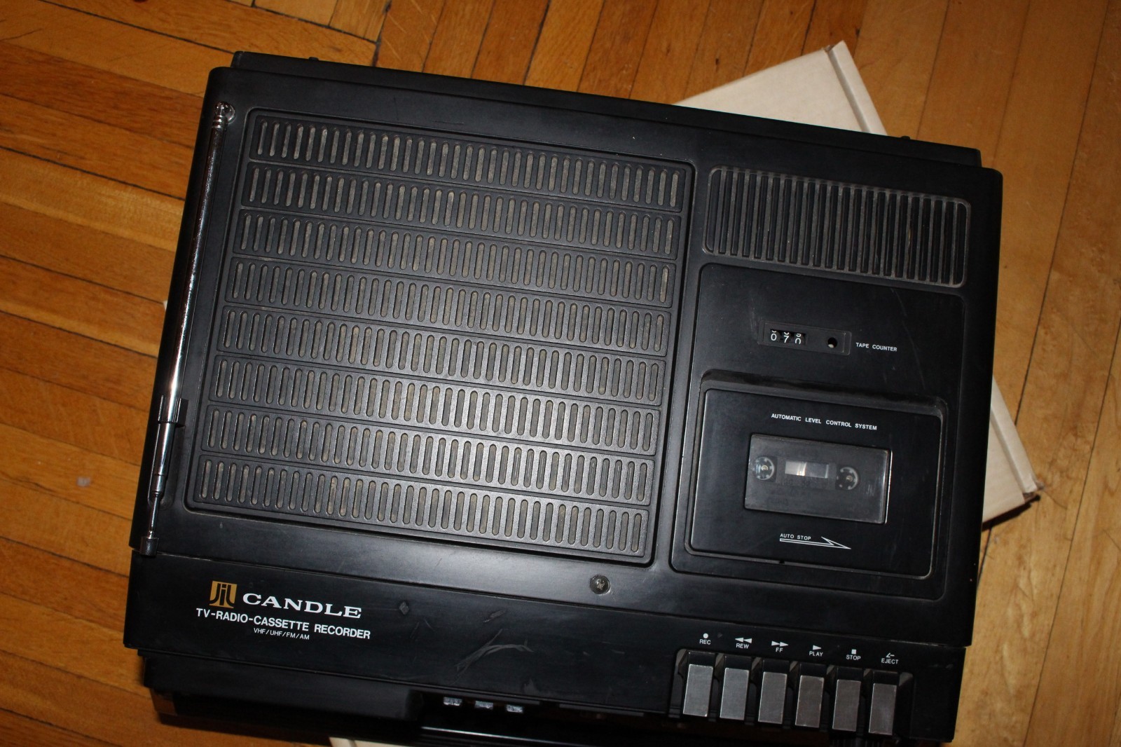 Vintage Portable Candle JCTR101 TV Radio Tape Cassette Recorder Ghetto Player