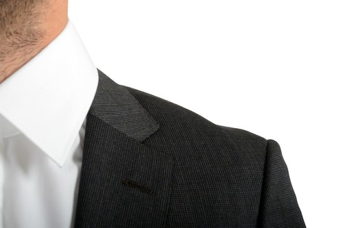 Pre-owned Hugo Boss "huge6/ganius5" Men's 100% Wool Slim Two Button Suit In Gray