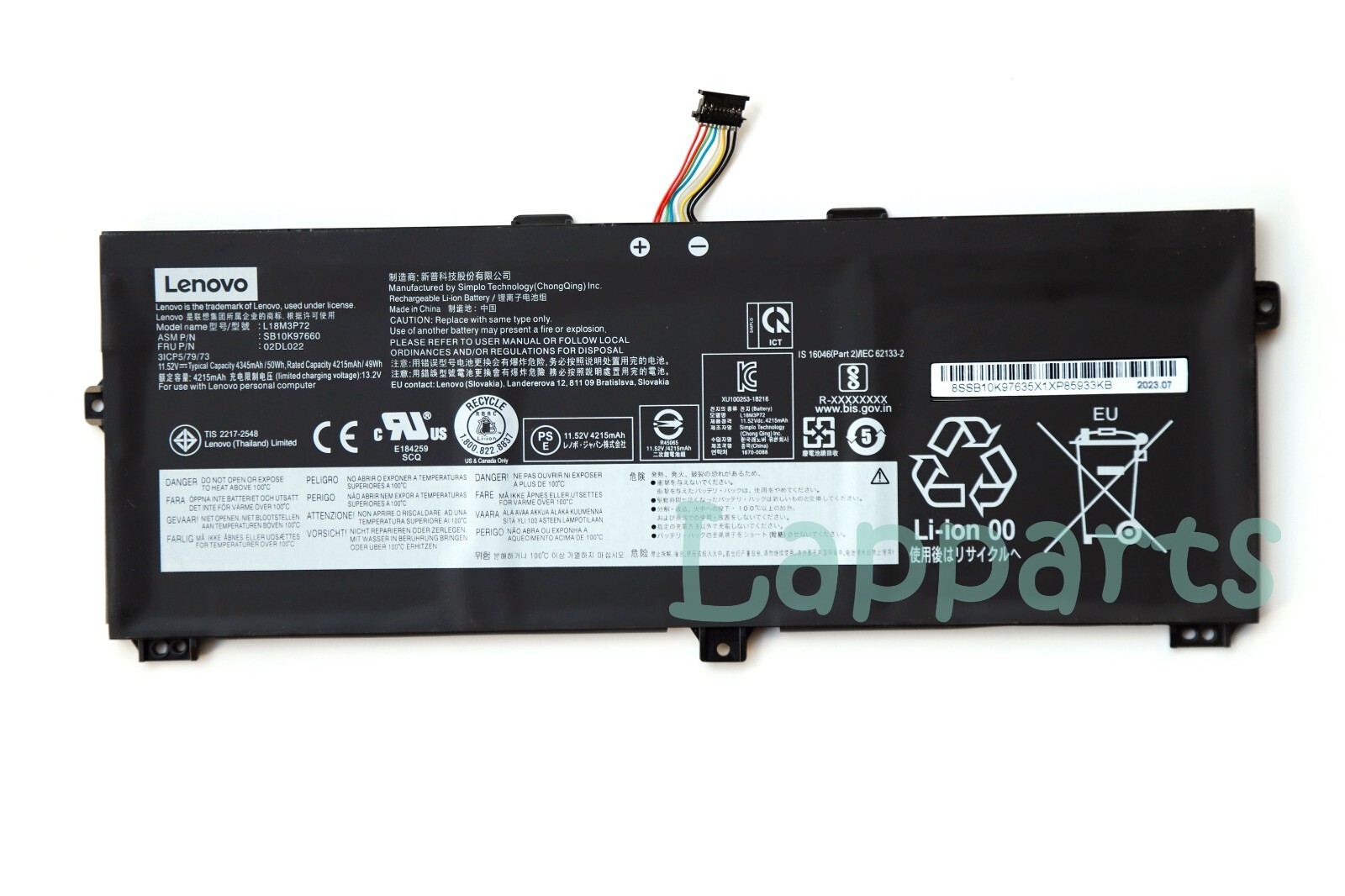 Genuine L18M3P72 L18L3P72 L18S3P72 02DL021 Battery for Genuine L18M3P72 L18L3P72 L18S3P72 02DL021 Battery for