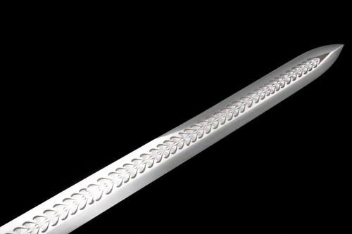Silver Skull Ninjato 1060 Carbon Steel Japanese Double Edged