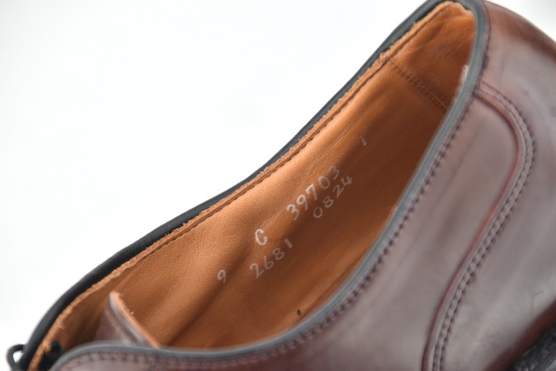 ALLEN EDMONDS 9C #8 SHELL CORDOVAN BRADLEY SPLIT TOE DRESS ALLEN EDMONDS 9C #8 SHELL CORDOVAN BRADLEY SPLIT TOE DRESS