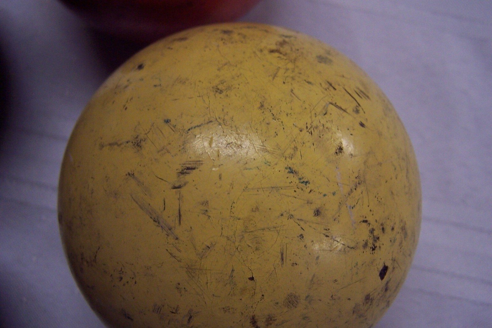 Antique Vintage Set of 5 Solid Color Painted Wooden Croquet Balls