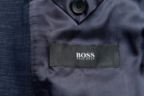 Pre-owned Hugo Boss "reyno4/wave2" Men's Wool Extra Slim Two Button Suit In Blue