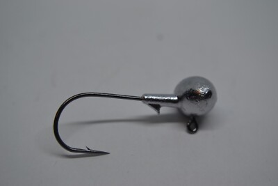 3/8 football jig heads 2/0 NEEDLE POINT BLACK NICKEL hook  25 pk bass walleye