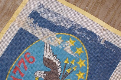 Vintage 1776 American Eagle Printed Needlepoint Canvas