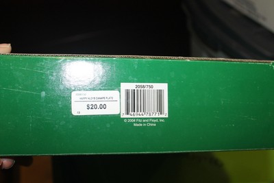 Fitz & Floyd Happy Holidays Santa Claus Canape Plate  NEW in BOX