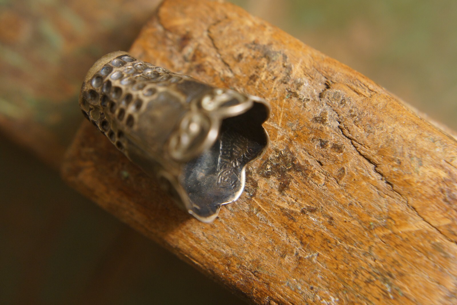 1940's - 1950's Sterling .925 Silver Thimble Mexico Signed Artist