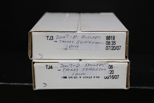 2007 US Mint P&D Thomas Jefferson  Presidential $ rolls Sealed Unsearch OGP #588