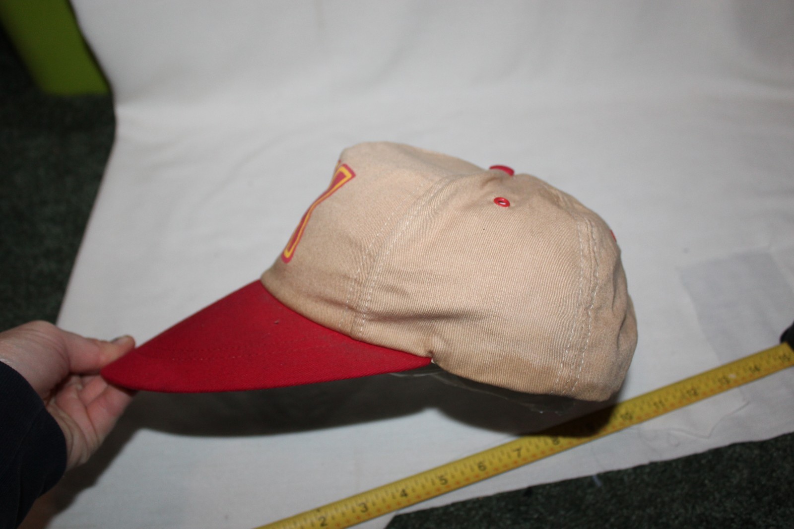 Tan Red DK Donkey Kong Nintendo Hat Snapback Vintage Promo RARE HTF Baseball