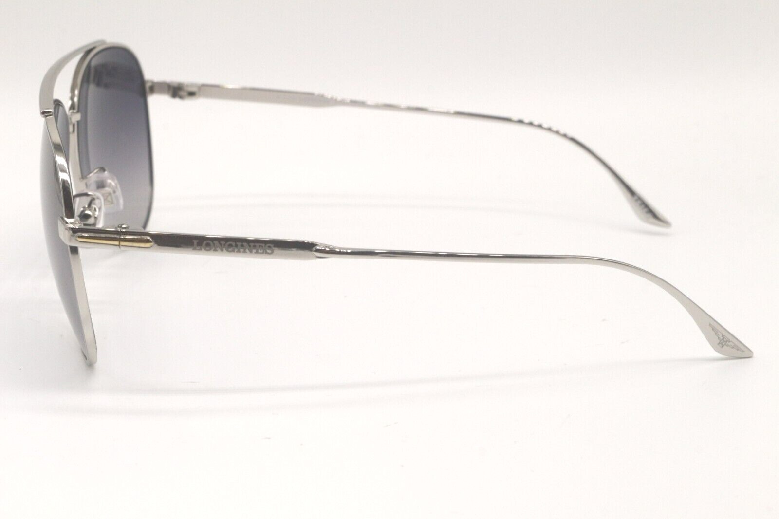 Pre-owned Longines Lg0005-h 16c Silver/zeiss Grey Gradient Lens Authentic Sunglasses 59-12 In Gray