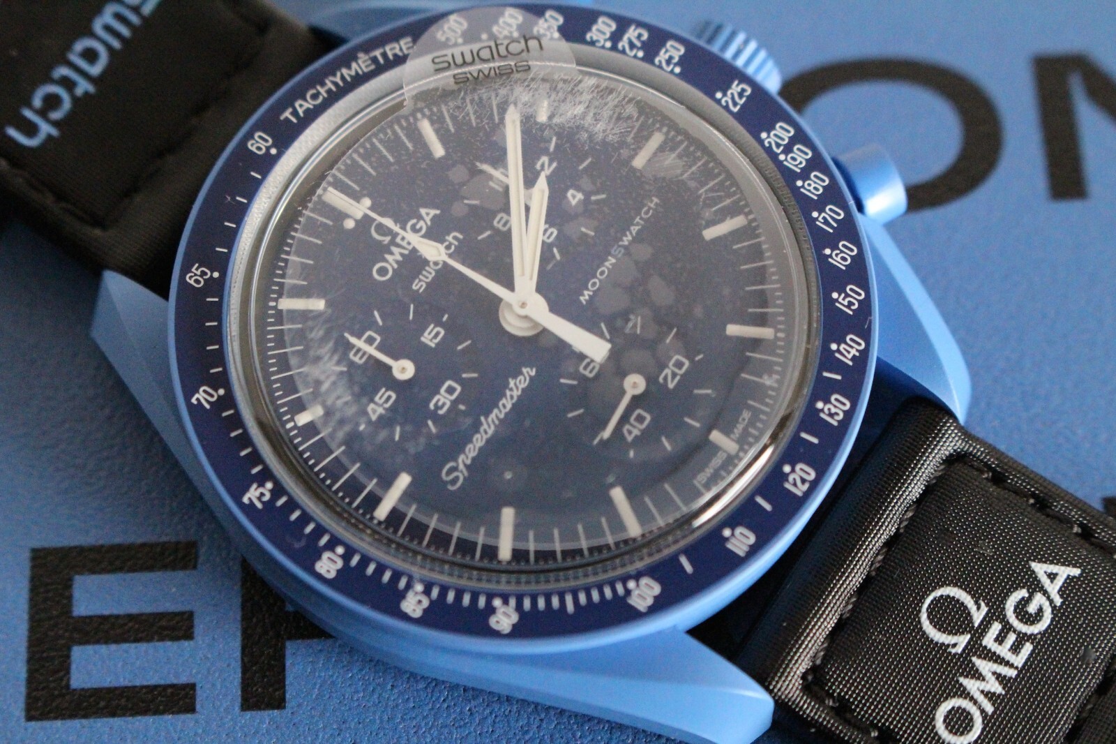 Swatch x Omega Bioceramic Moonswatch Mission To NEPTUNE Swatch x Omega Bioceramic Moonswatch Mission To NEPTUNE