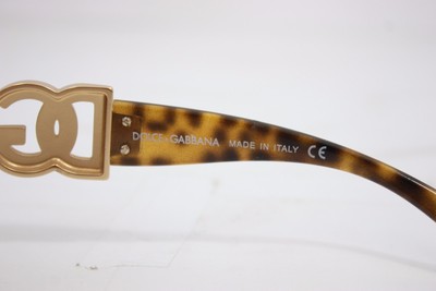 Pre-owned Dolce & Gabbana Dolce Gabbana Dg 6029b 502/73 Brown With Precious Stones Authentic Boxed 65mm