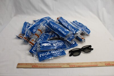 *NEW SEALED* 50 Pack - REAL D PASSIVE 3D Glasses - Black