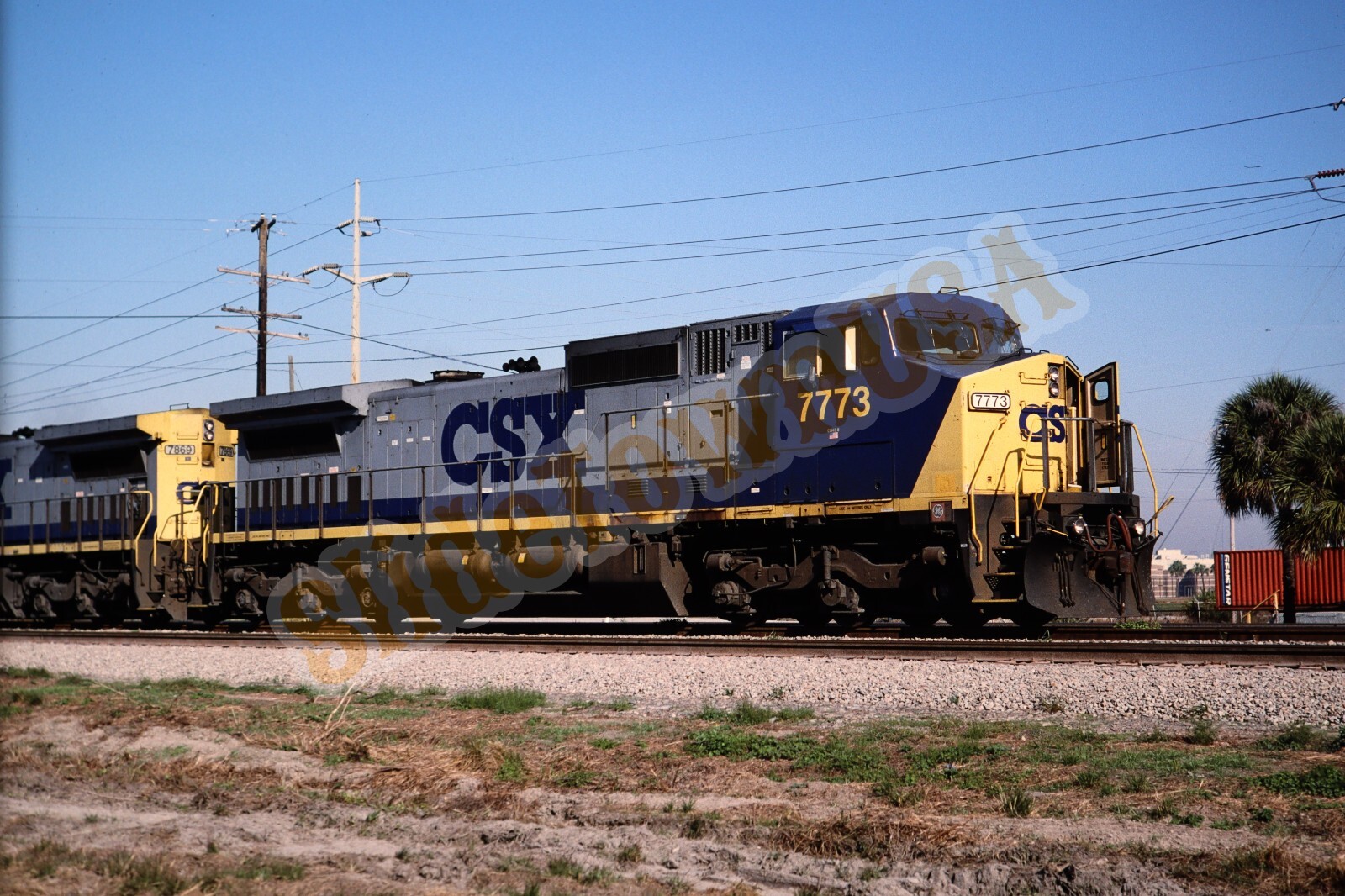 Vtg 1999 Train Slide 7773 CSX Engine Tampa FL X8J017 | eBay