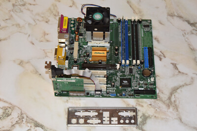 ASRock K7MVM2 Rev 2.02 Motherboard AMD Duron 1300MHz 256MB DDR IO Shield Modem