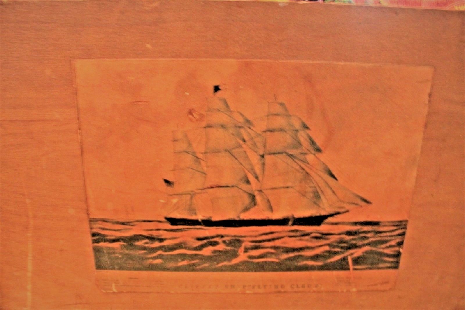 Vintage-Early-American-Primitive Wooden-Magazine-Rack-Holder