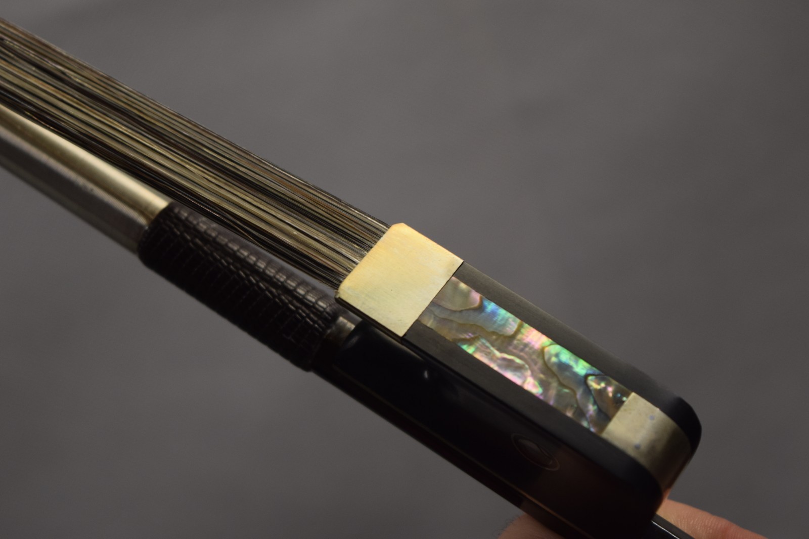 Finale Upright Bass Bow Brown Weave Pattern