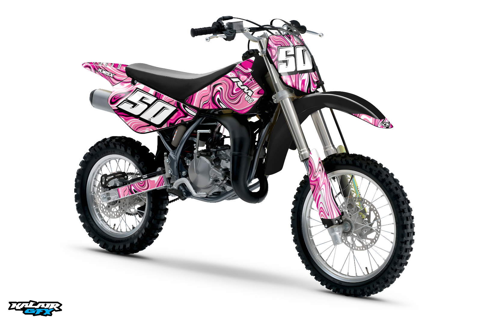 Graphics Kit for Suzuki RM85 (2001-2023) RM 85 Snagged Series - pink Graphics Kit for Suzuki RM85 (2001-2023) RM 85 Snagged Series - pink