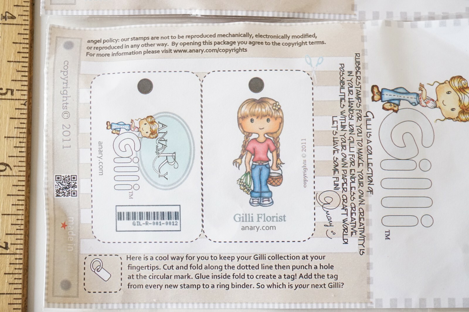 2 GILLI Girl Stamps COWGIRL FLORIST 2011 ANARY NEW!!