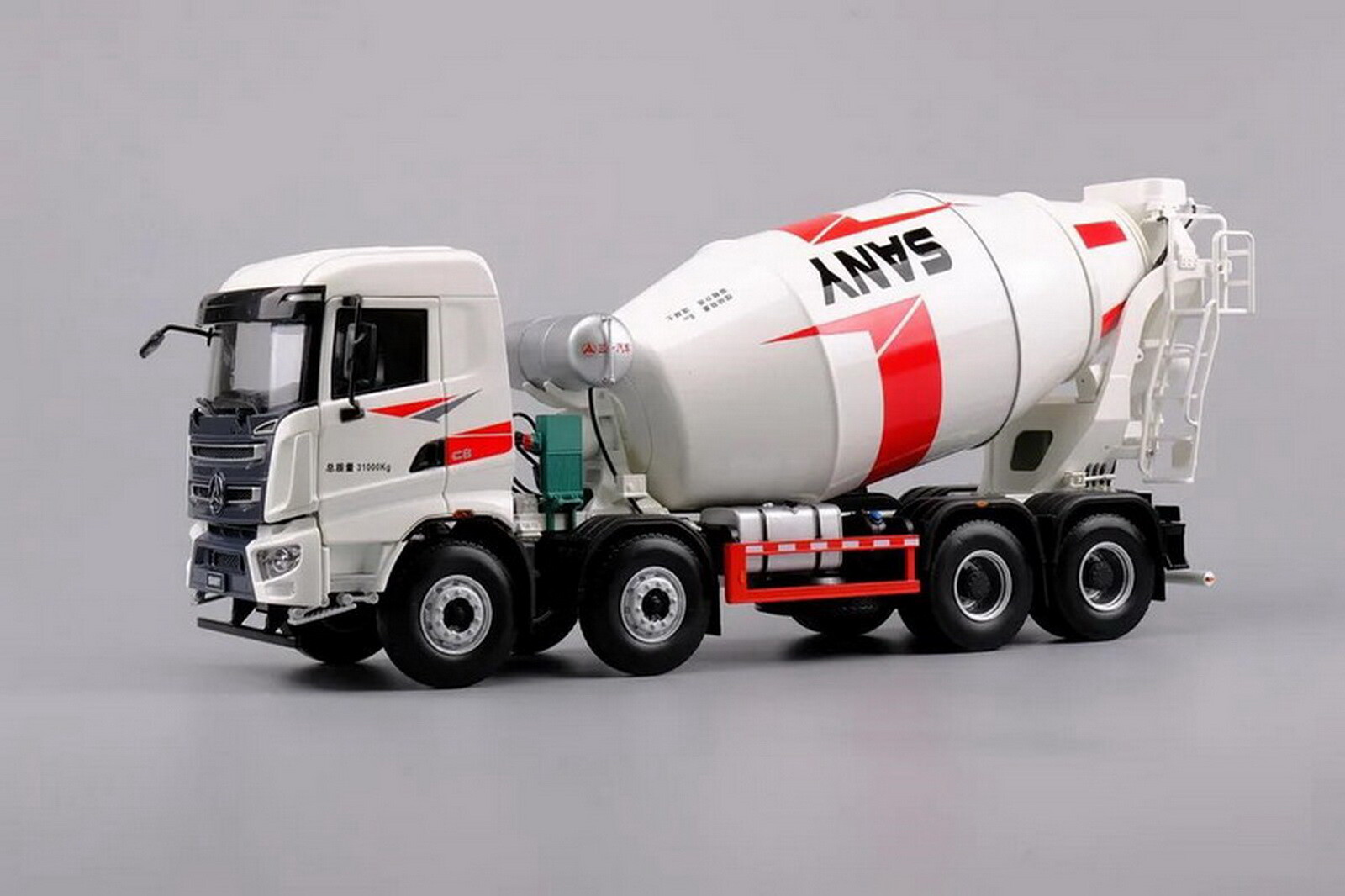 ミニカー 1/24 SANY 三⼀重⼯ 8×4 コンクリートミキサー車 1/24 Scale SANY Concrete Mixer Truck 4-axle Diecast Car