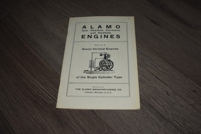 Vintage Alamo Mfg Co Single Cylinder Vertical Engines product catalog REPRO