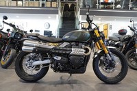 Triumph Scrambler 900, 2026, Matt Khaki Green/ Black IN STOCK NOW Only £10895. 