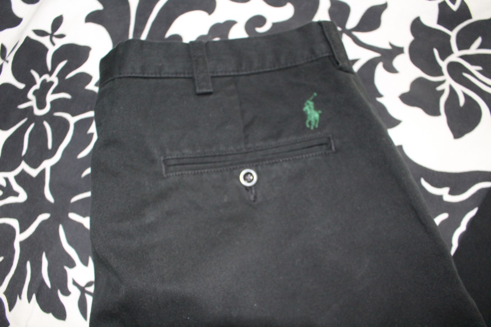 Polo Ralph Lauren Preston Flat Front Pants Sz 34x29 BLACK