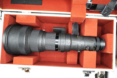Nikon Nikkor ED 500mm Ai-S f/4 lens with CT-500 case, TC-301, AF-1 teleconvertor