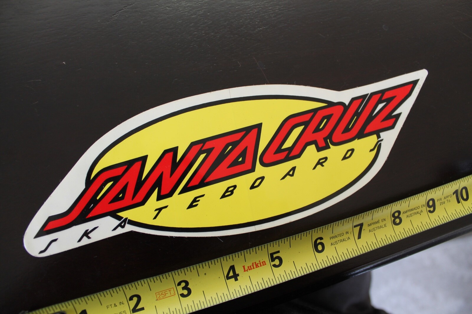Santa Cruz Skateboards Red Yellow 80's Clear Z45C Vintage