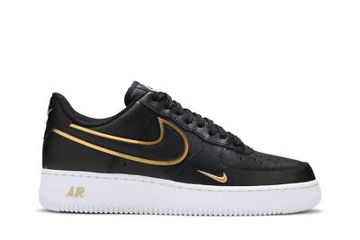 NIKE NIKE AIR FORCE 1 '07 LV8 'METALLIC SWOOSH PACK - BLACK' DA8481-001