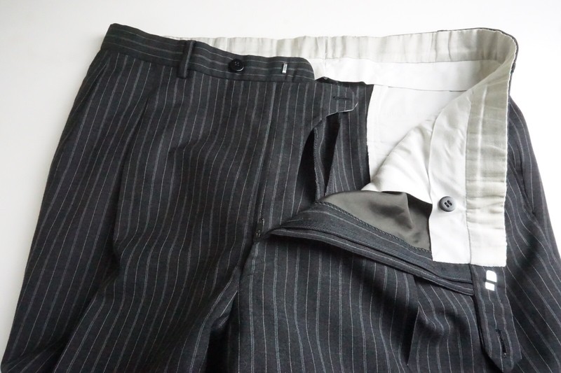 Brioni Nomentano Charcoal Pinstriped 100% Wool 2 Pc Suit Jacket Pants Sz 44R