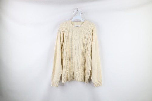 Vintage 90s Streetwear Womens XL Blank Ribbed Chunky Cable Vintage 90s Streetwear Womens XL Blank Ribbed Chunky Cable