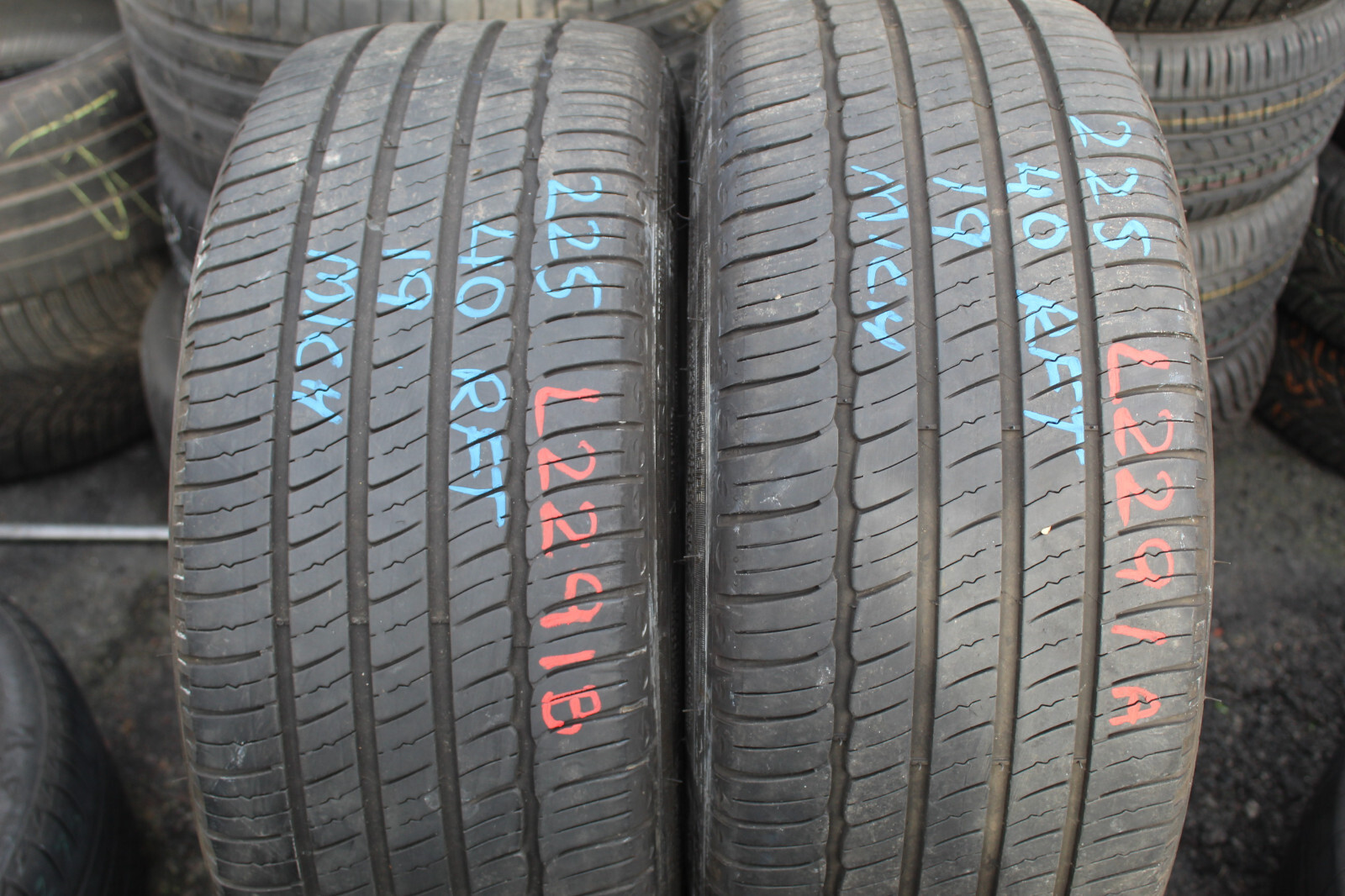 225 40 19 Michelin, RunFlat, XL, 93V, x2 A Pair 6.0mm (F1_tyres) L2291