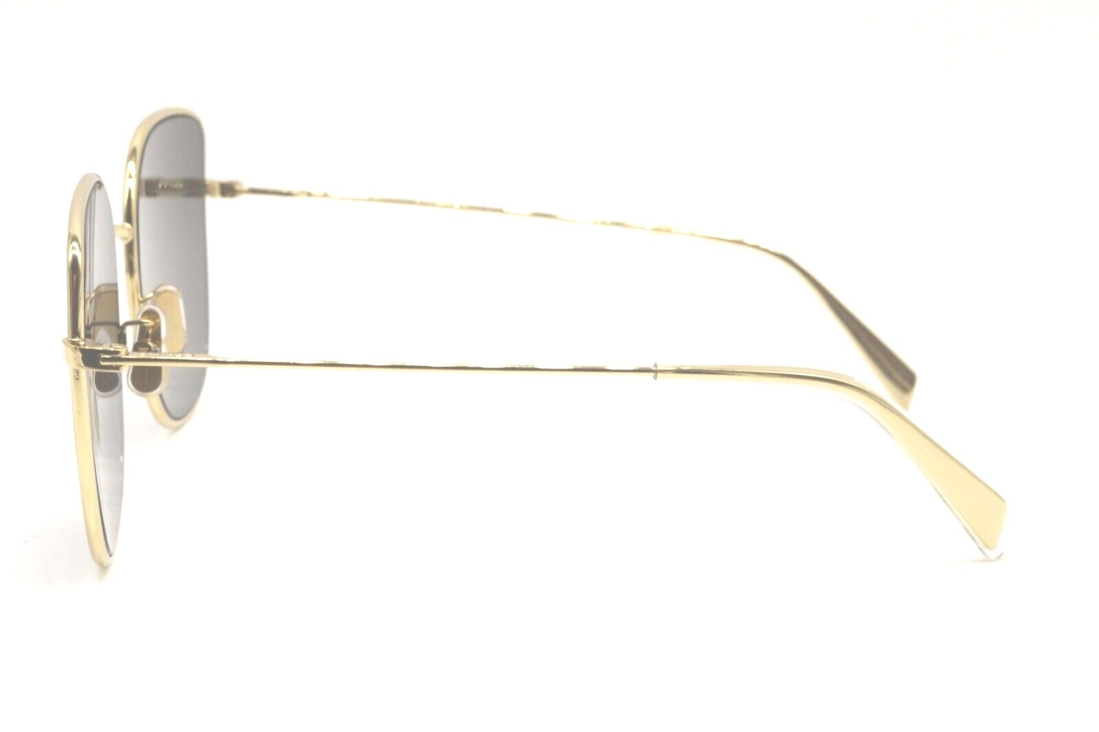 Pre-owned Celine Cl40174u 30a Polished Gold W/brown Lenses Authentic Sunglasses 59-19 In Gray