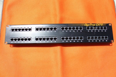 Black Box GigaTrue CAT6 Patch Panel - 2U, Unshielded, 48-port, model JPM612A-R4