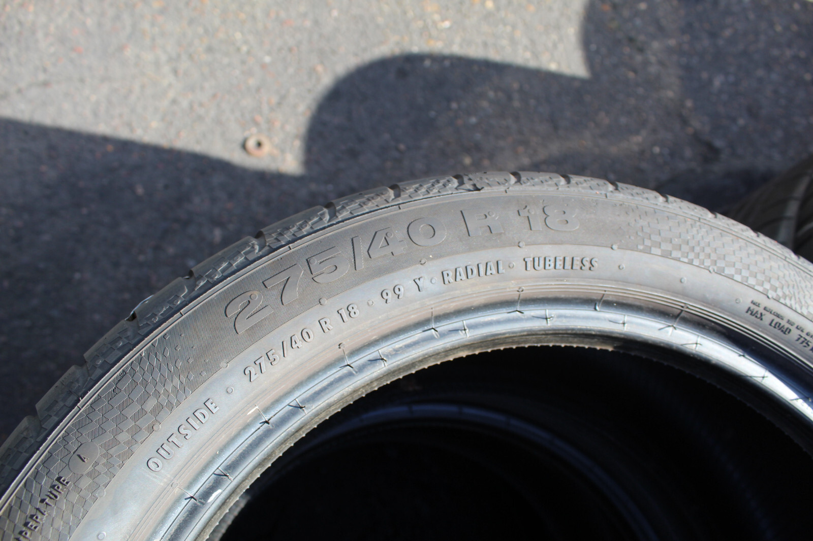275 40 18 Continental, RunFlat, 99Y, x2 A Pair 5.2mm (F1_tyres) L3038