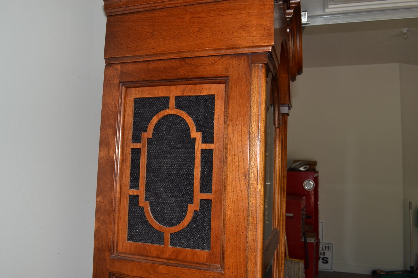 Howard Miller Solid Cherry Grandfather Clock in Excellent Condition