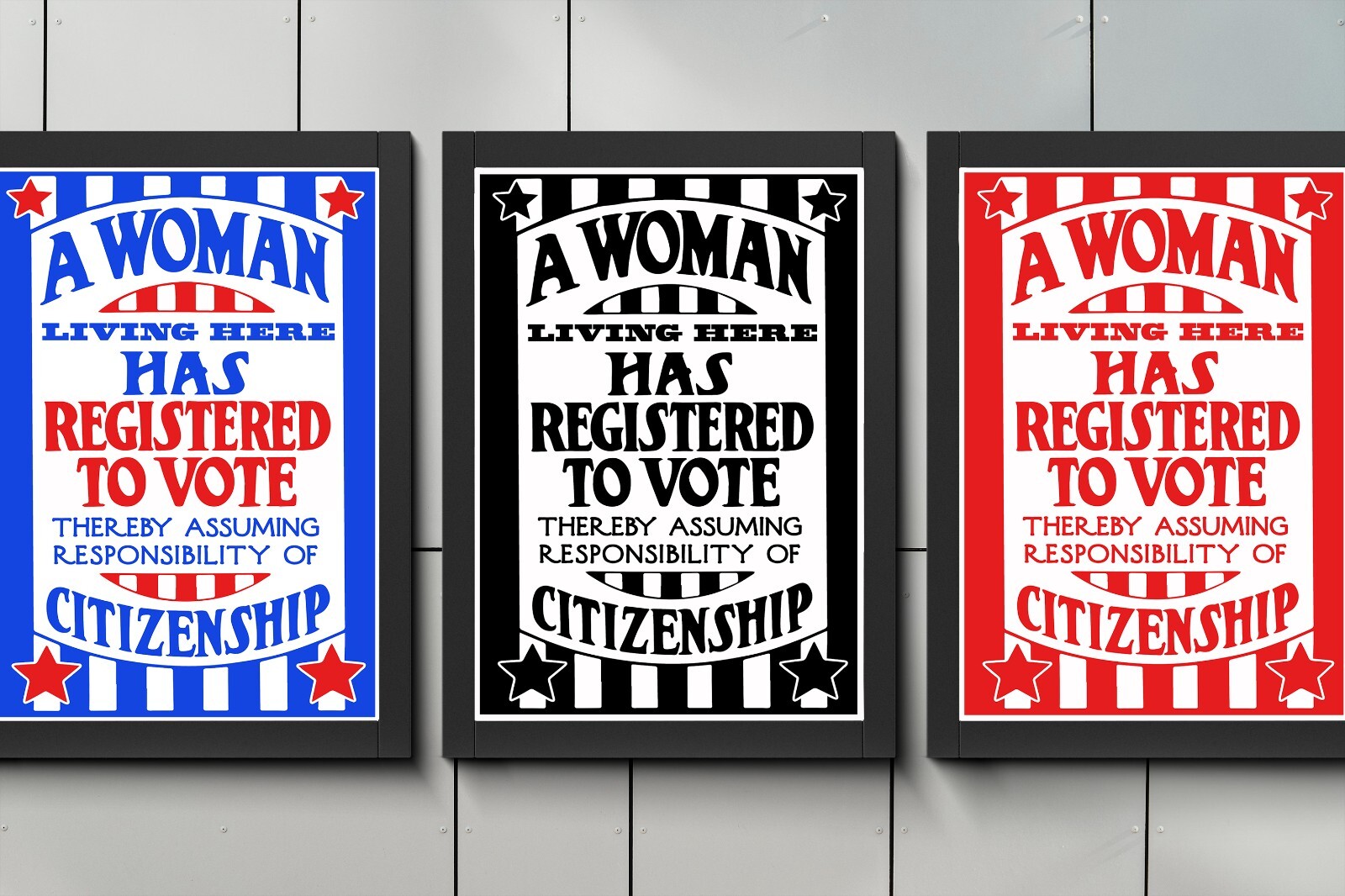 1919 VOTE Womens Rights 18th Amendment Voting Constitution Suffrage She Shed Art