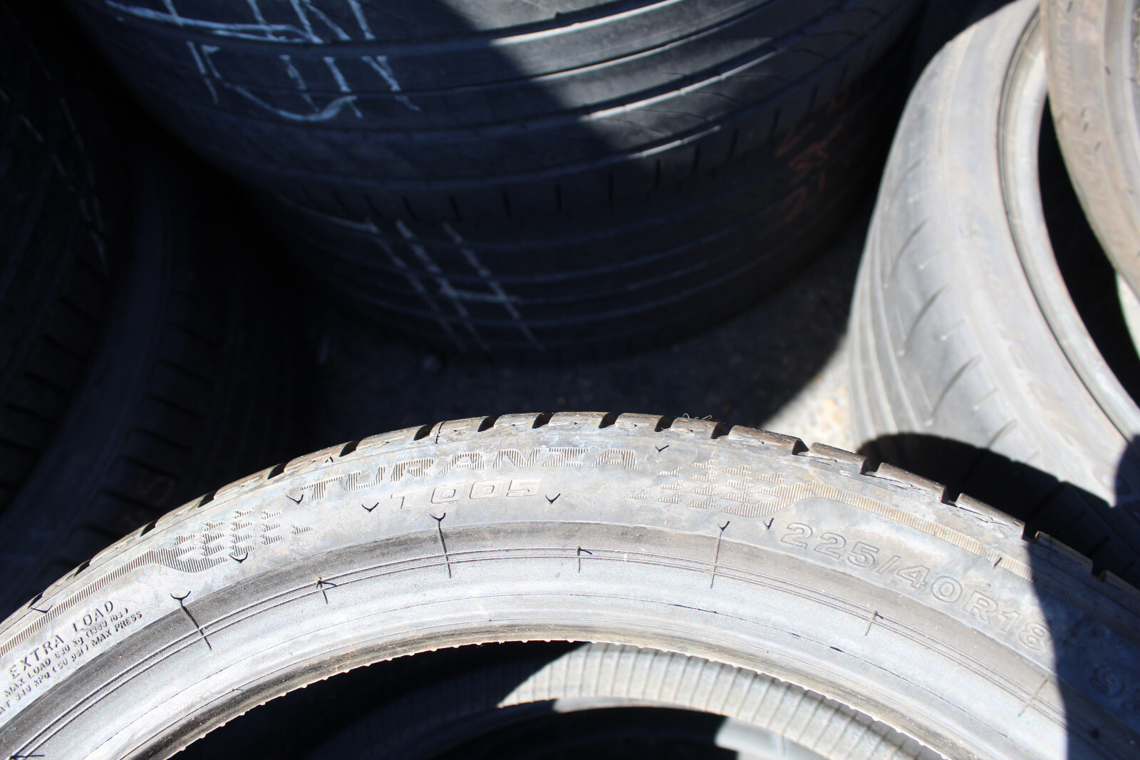 225 40 18 Bridgestone, Turanza, XL AO 92Y, x1 Single Tyre 7.0mm (F1_tyres) L2718