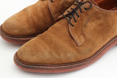alden plain toe blucher suede