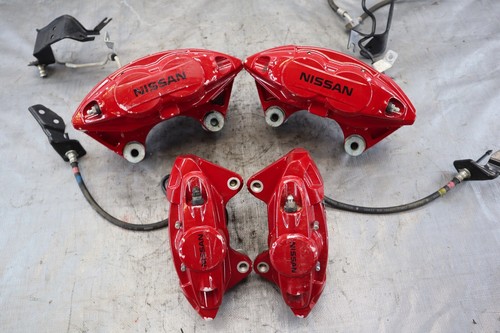 2015 NISSAN 370Z NISMO Z34 3.7L VQ37 OEM RED AKEBONO BRAKE CALIPERS #7203